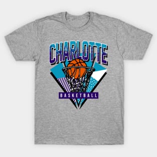 Charlotte Basketball 90s Throwback T-Shirt